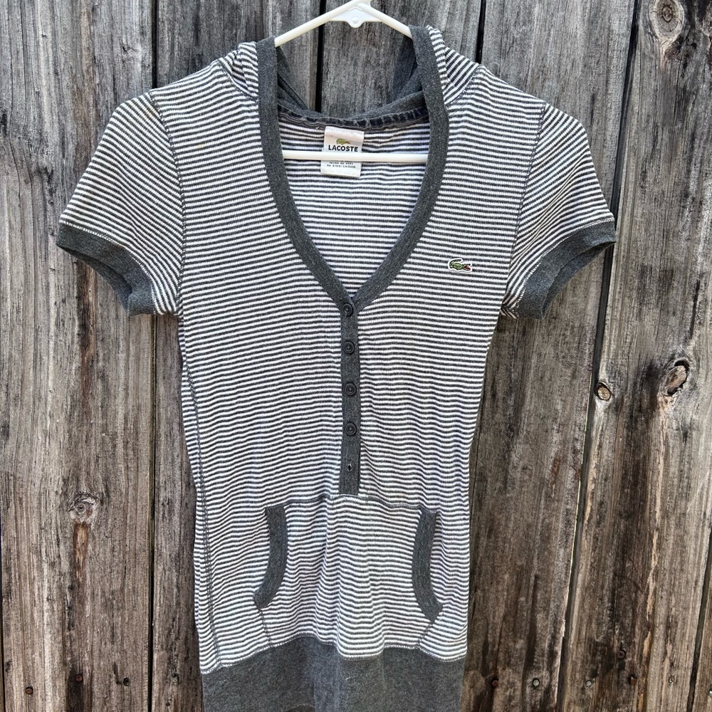 Lacoste hoodie top size: small